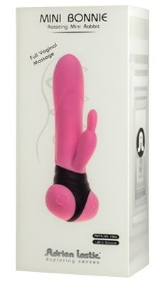 Розовый вибромассажёр с клиторальным стимулятором Adrien Lastic Mini Bonnie 10861 (18,7 см)