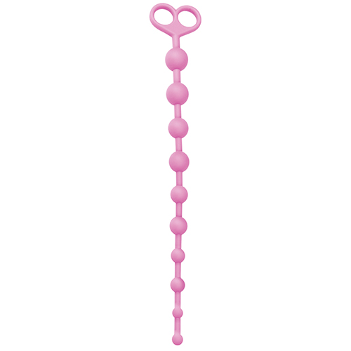Розовая анальная цепочка из 10 звеньев Toyz4lovers ANAL JUGGLING BALL SILICONE T4L-00700913 (33,6 см)