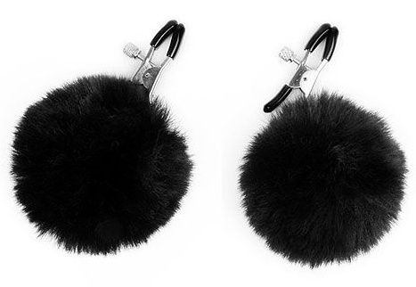 Зажимы для сосков с чёрным пушком Bior toys NTB-80608