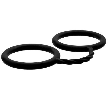 Чёрные силиконовые наручники Dream Toys BONDX SILICONE CUFFS 21076
