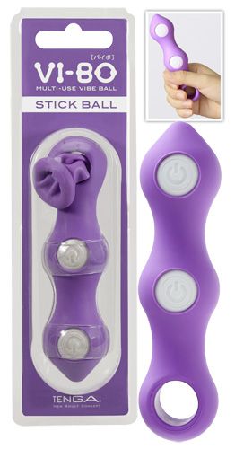 Фиолетовый вибратор Tenga VI-BO STICK BALL TVB-005 (12,9 см)