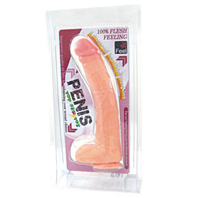 Реалистичный фаллоимитатор телесного цвета с большой мошонкой Baile BW-008041 (23 см)