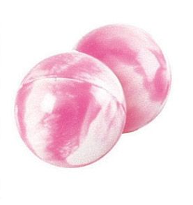 Розовые с белым вагинальные шарики California Exotic Novelties Duotone Orgasm Balls SE-1311-04-2