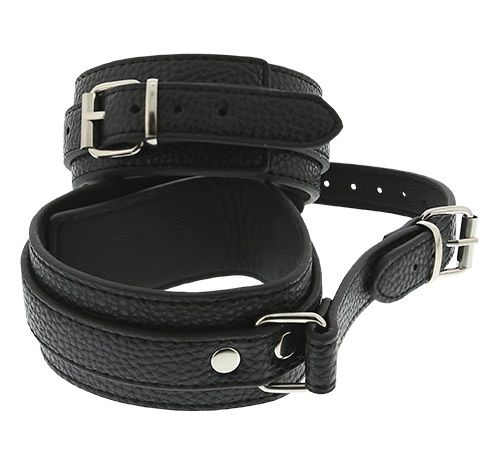 Чёрные оковы Dream Toys ANKLE CUFFS WITH CONNECTION STRAP 21337