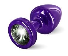 Фиолетовая пробка с чёрным кристаллом DIOGOL ANNI round Purple T1 Black Diamond 9020060078 (6 см)