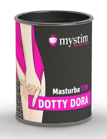 Компактный мастурбатор белого цвета MyStim MasturbaTIN Dotty Dora 46290