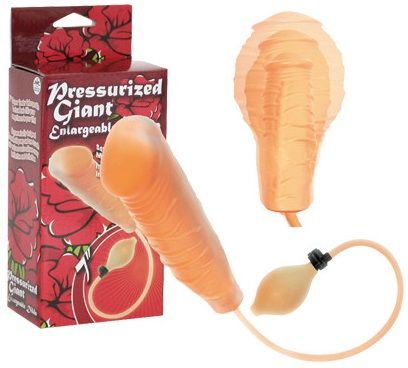 Надувающийся фаллоимитатор телесного цвета NMC 111088 (17,8 см)