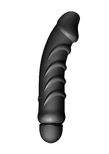 Чёрный ребристый анальный вибратор XR Brands 5 Speed Silicone Vibe TF1770 (24 см)