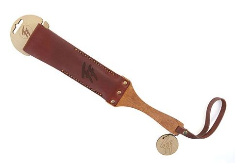 Коричневая кожаная шлёпалка петлеобразной формы Sitabella 4053-2 (36 см)