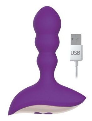 Фиолетовый анальный вибромассажёр Bior toys ST-40163-5