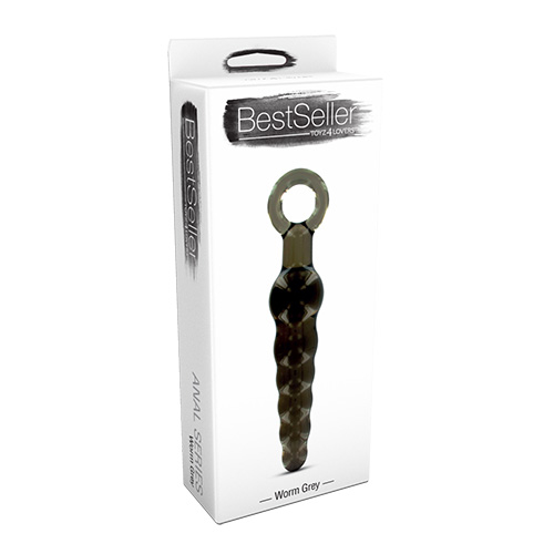 Дымчатый анальный стимулятор-ёлочка Toyz4lovers ANAL DILDO WORM GREY T4L-00700340 (18,5 см)