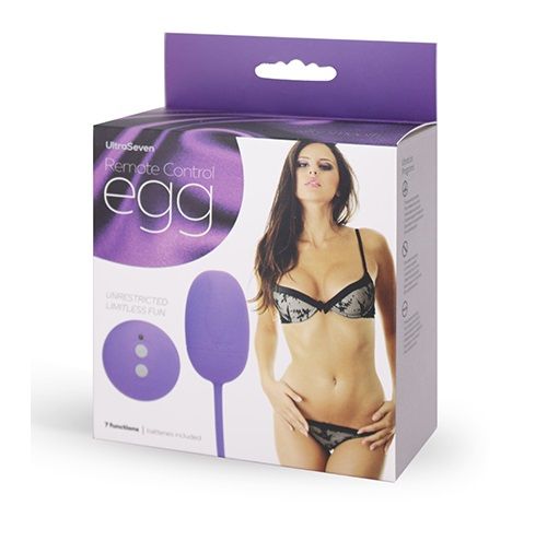 Фиолетовое виброяичко с ДУ Seven Creations REMOTE CONTROL EGG PURPLE R-20-12-E6/AFLV BXGP