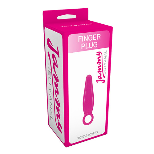 Розовая анальная пробка Toyz4lovers JAMMY JELLY ANAL FINGER PLUG T4L-00700729 (7,2 см)