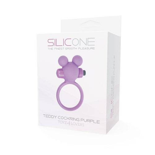 Фиолетовое эрекционное виброкольцо Toyz4lovers TEDDY COCKRING SILICONE T4L-00801786