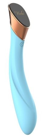Голубой вибратор с сенсорным управлением Viotec FALLEN CITY 1807B1 (22 см)