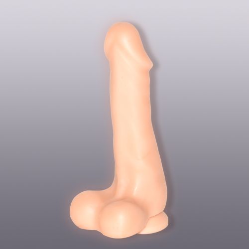 Телесный фаллоимитатор с пышной мошонкой и присоской Sitabella f005 (18,5 см)