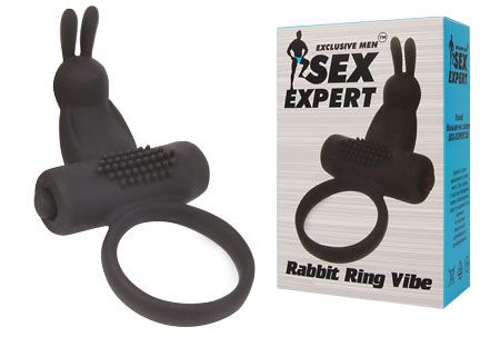 Чёрное эрекционное виброкольцо Bior toys Sex Expert SEM-55058