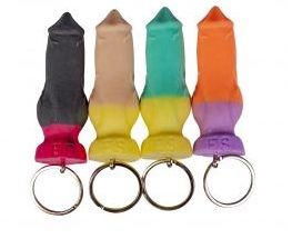 Разноцветный брелок для ключей Erasexa «Акита» zoo44