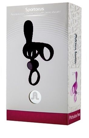 Чёрная эрекционная насадка с вибропулей Adrien Lastic Spartakus 33479