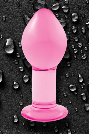 Большая розовая стеклянная анальная пробка NS Novelties CRYSTAL PLUG NSN-0701-34 (10 см)