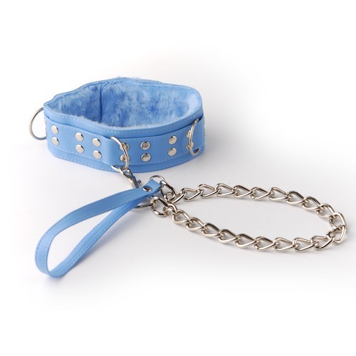 Голубой ошейник с поводком Sitabella 5024-5