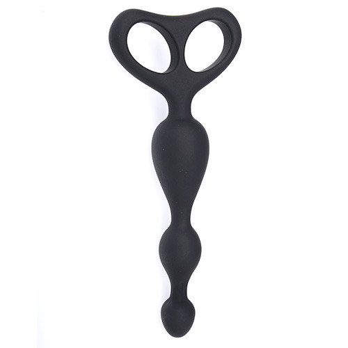 Чёрная анальная цепочка Toyz4lovers ANAL ANCHOR SILICONE T4L-00700923 (16,5 см)