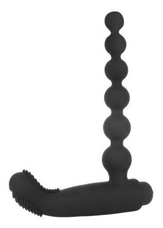 Чёрный силиконовый массажёр простаты-ёлочка Bior toys Sex Expert SEM-55061