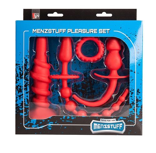 Красный набор для анальной стимуляции Dream Toys MENZSTUFF PLEASURE SET RED 21243