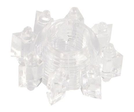 Прозрачное гелевое эрекционное кольцо-звезда ToyFa 818002-1