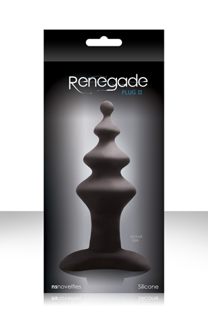 Чёрная анальная пробка NS Novelties RENEGADE PLUG 2 NSN-1104-23 (13 см)