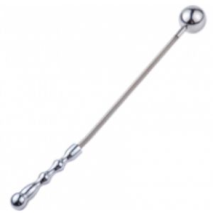 Серебристый металлический стек с закруглённым концом Vandersex RYSM-083-B-ZT (37 см)