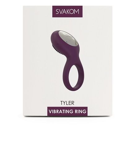 Фиолетовое перезаряжаемое эрекционное виброкольцо Svakom Tyler SRING-01-VLT