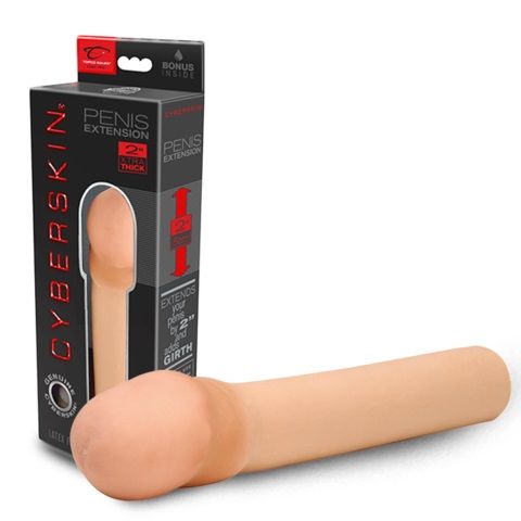 Насадка-удлинитель телесного цвета Topco Sales CyberSkin 2 inch Xtra Thick Transformer Penis Extension 1008477 (20,32 см)