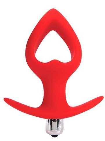 Красная вибровтулка-сердечко с ограничителем Bior toys ST-40174-3 (10,5 см)