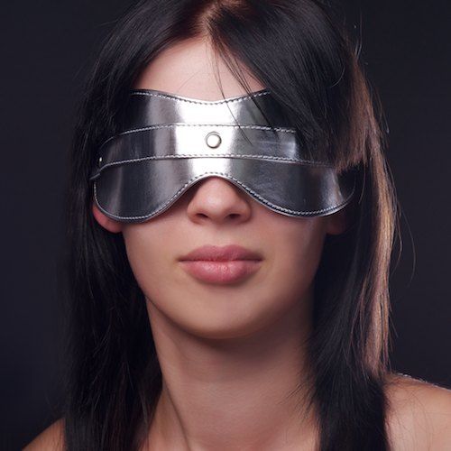 Серебристая маска на глаза Sitabella 5015-6