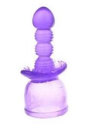 Фиолетовая рельефная насадка на массажёр Vandersex 152-R (для Hitachi Magic Wand)