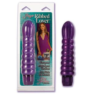 Ребристый фиолетовый вибратор California Exotic Novelties Shay SE-7622-14 (14 см)