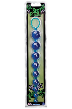 Голубая анальная цепочка Topco Sales Sex Please! Sexy Beads Blue 2100097 (27,9 см)