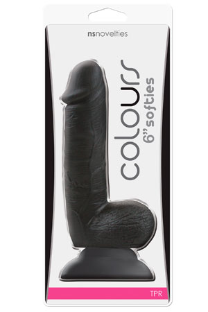 Чёрный фаллоимитатор NS Novelties Colours Softies NSN-0406-33 (17,8 см)