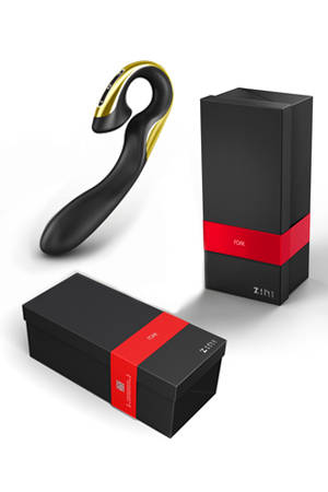 Чёрный с золотым вибратор ZINI ROAE ZV011