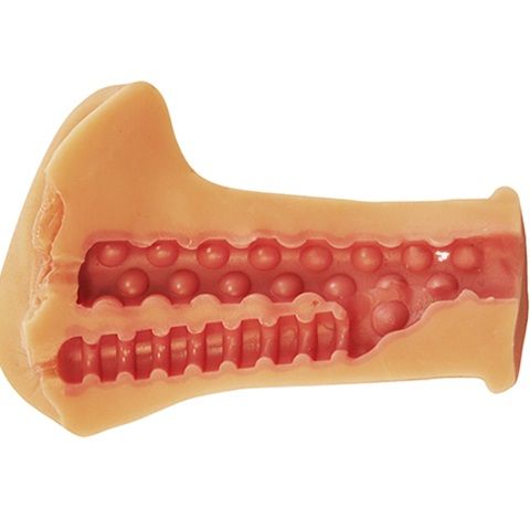 Нежный мастурбатор-вагина телесного цвета Topco Sales Farrah s Grip-on Stroker Vibrating Pussy Ass 1101010