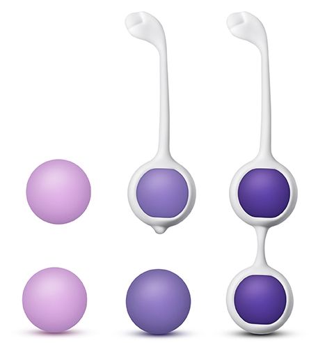 Комплект фиолетовых вагинальных шариков Blush Novelties Kegel Training Kit BL-444004
