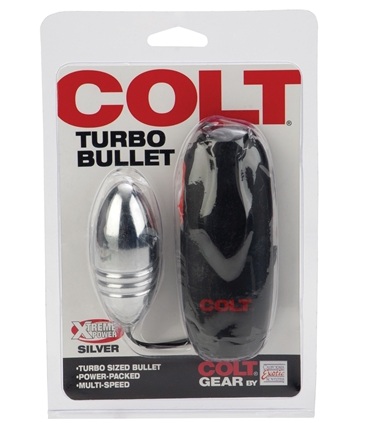 Мощный вибро-буллет серебристого цвета California Exotic Novelties COLT SE-6890-30-2