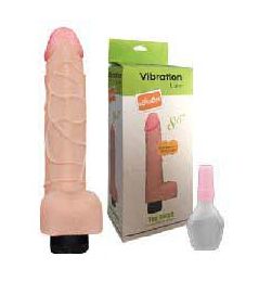 Виброфаллос с мошонкой и встроенным пультом телесного цвета Sextoy 2011 00469 (20,7 см)