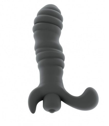 Серый вибромассажёр простаты Shots Media BV SONO No.26 SON026GRY (11,3 см)