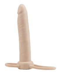 Эрекционное кольцо-насадка фаллоимитатор телесного цвета Gopaldas 18-16LFL BCD GP