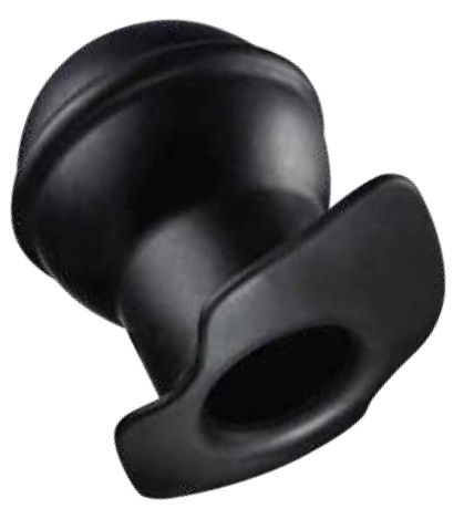 Чёрная анальная пробка с тоннелем Dream Toys OPEN WIDE TUNNEL PLUG 21604 (7 см)