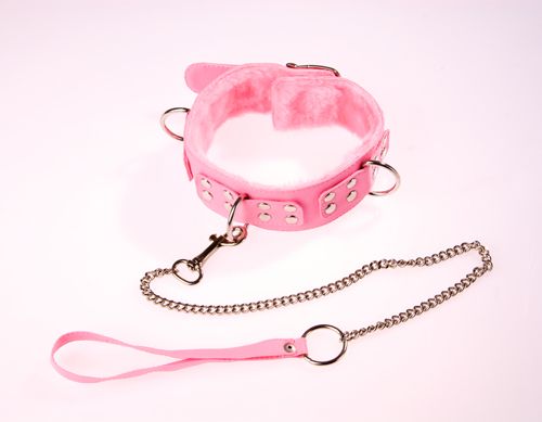 Розовый ошейник с поводком Sitabella 5014-4