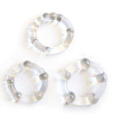 Набор из 3 прозрачных эрекционных колечек Bior toys EE-10193