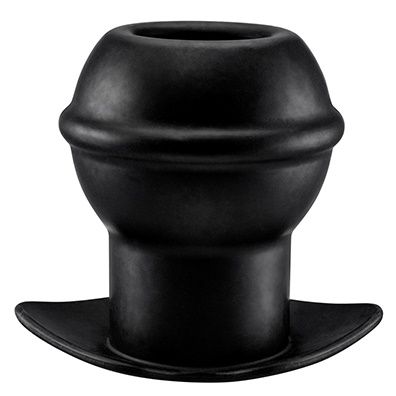 Чёрная анальная пробка с тоннелем Dream Toys OPEN WIDE TUNNEL PLUG 21604 (7 см)